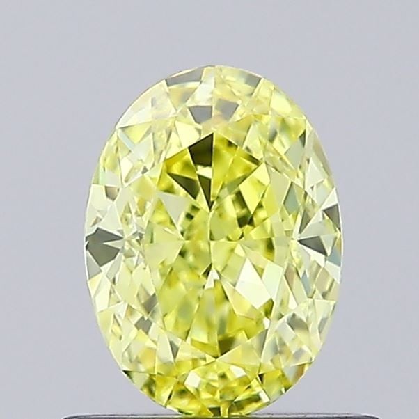Loose Diamond - OVAL 0.76ct Fancy Vivid Yellow VVS2: Loose Diamond - OVAL 0.76ct Fancy Vivid Yellow VVS2 Source: This is a real non-mined Diamond that has been grown in a lab Shape: OVAL Carats: 0.76 Color: Fancy Vivid Yellow Certification: NONE Video: