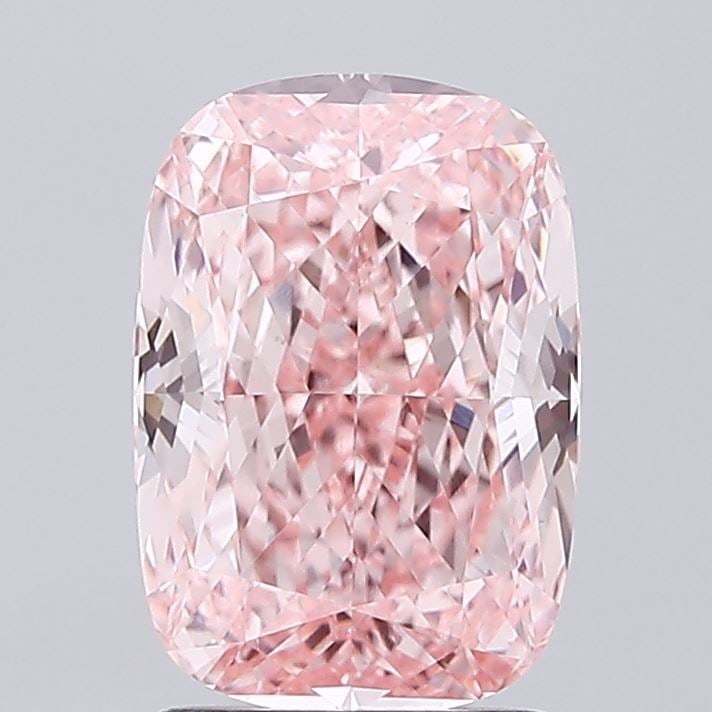 Loose Diamond - CUSHION MODIFIED 2.1ct Fancy Vivid Pink VS1: Loose Diamond - CUSHION MODIFIED 2.1ct Fancy Vivid Pink VS1 Source: This is a real non-mined Diamond that has been grown in a lab Shape: CUSHION MODIFIED Carats: 2.1 Color: Fancy Vivid Pink Certificat