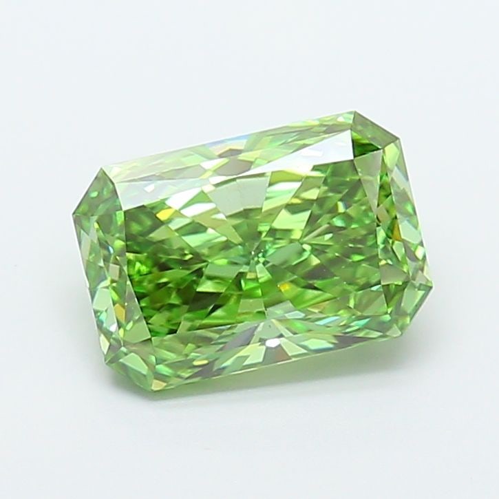 Loose Diamond - RADIANT 3.02ct Fancy Vivid Green VS1: Loose Diamond - RADIANT 3.02ct Fancy Vivid Green VS1 Source: This is a real non-mined Diamond that has been grown in a lab Shape: RADIANT Carats: 3.02 Color: Fancy Vivid Green Certification: IGI Video