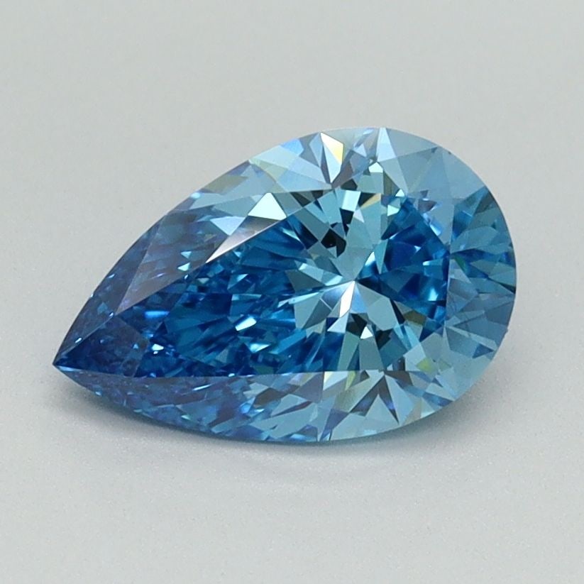 Loose Diamond - PEAR 1.1ct Fancy Vivid Blue VVS2: Loose Diamond - PEAR 1.1ct Fancy Vivid Blue VVS2 Source: This is a real non-mined Diamond that has been grown in a lab Shape: PEAR Carats: 1.1 Color: Fancy Vivid Blue Certification: IGI Video: