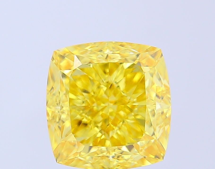 Loose Diamond - CUSHION MODIFIED 5.51ct Fancy Vivid Yellow VVS2: Loose Diamond - CUSHION MODIFIED 5.51ct Fancy Vivid Yellow VVS2 Source: This is a real non-mined Diamond that has been grown in a lab Shape: CUSHION MODIFIED Carats: 5.51 Color: Fancy Vivid Yellow Cer