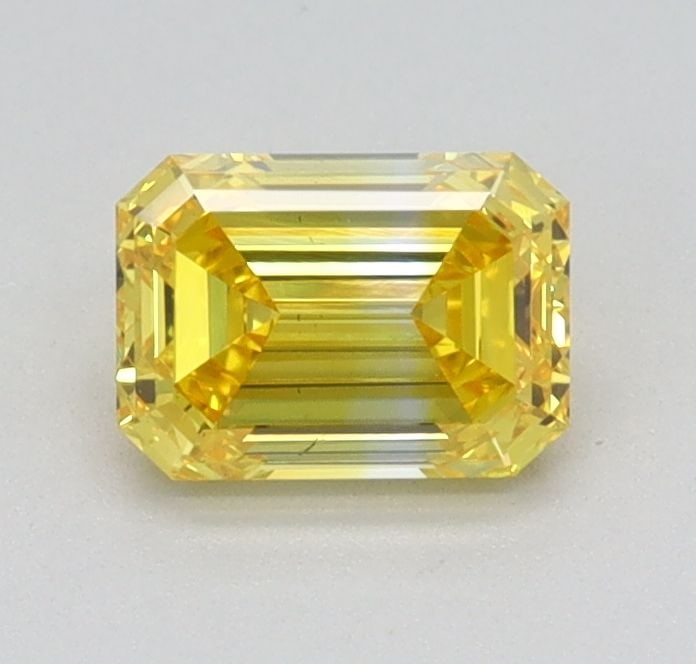 Loose Diamond - EMERALD 0.53ct Fancy Intense Yellow VS1: Loose Diamond - EMERALD 0.53ct Fancy Intense Yellow VS1 Source: This is a real non-mined Diamond that has been grown in a lab Shape: EMERALD Carats: 0.53 Color: Fancy Intense Yellow Certification: IGI