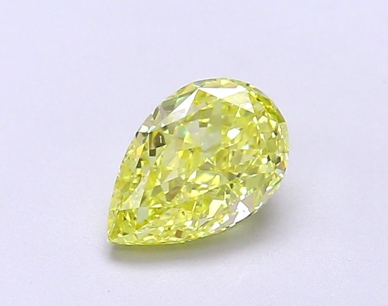 Loose Diamond - PEAR 1.03ct Fancy Intense Yellow VVS2: Loose Diamond - PEAR 1.03ct Fancy Intense Yellow VVS2 Source: This is a real non-mined Diamond that has been grown in a lab Shape: PEAR Carats: 1.03 Color: Fancy Intense Yellow Certification: IGI Vide