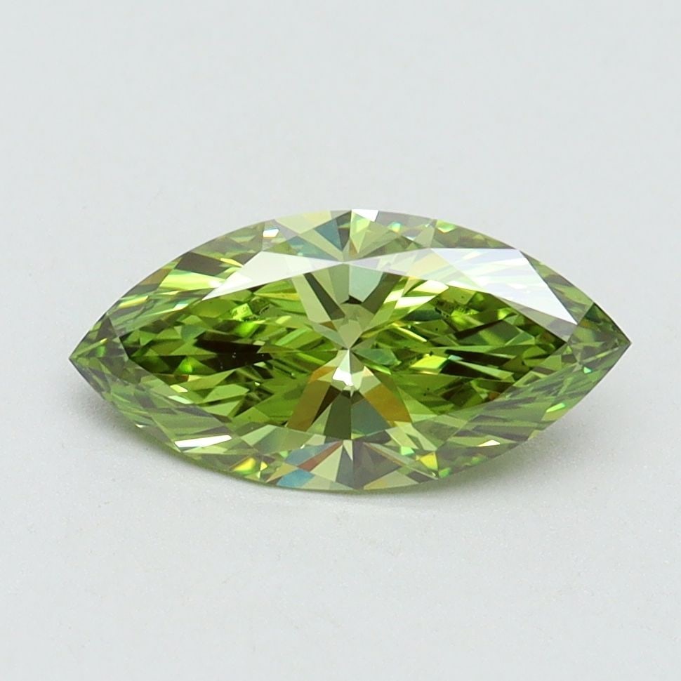 Loose Diamond - MARQUISE 1.05ct Fancy Vivid Green VS2: Loose Diamond - MARQUISE 1.05ct Fancy Vivid Green VS2 Source: This is a real non-mined Diamond that has been grown in a lab Shape: MARQUISE Carats: 1.05 Color: Fancy Vivid Green Certification: IGI Vid