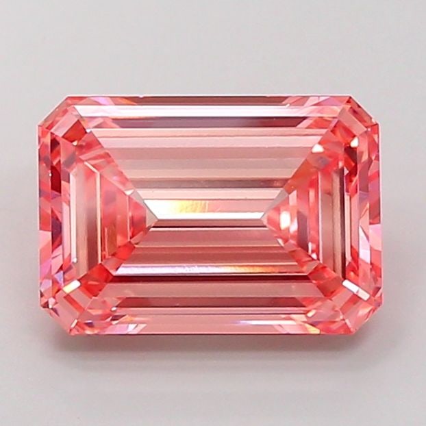 Loose Diamond - EMERALD 4.71ct Fancy Vivid Pink VVS2: Loose Diamond - EMERALD 4.71ct Fancy Vivid Pink VVS2 Source: This is a real non-mined Diamond that has been grown in a lab Shape: EMERALD Carats: 4.71 Color: Fancy Vivid Pink Certification: IGI Video: