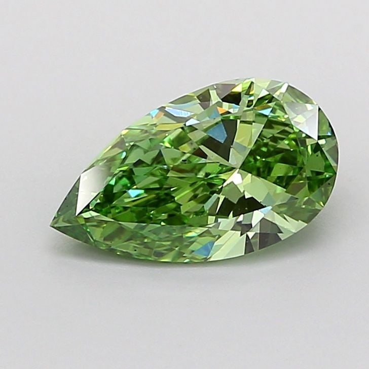 Loose Diamond - PEAR 1.52ct Fancy Vivid Green VS2: Loose Diamond - PEAR 1.52ct Fancy Vivid Green VS2 Source: This is a real non-mined Diamond that has been grown in a lab Shape: PEAR Carats: 1.52 Color: Fancy Vivid Green Certification: IGI Video: