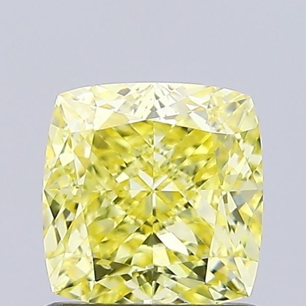 Loose Diamond - CUSHION MODIFIED 1.03ct Fancy Intense Yellow VVS2: Loose Diamond - CUSHION MODIFIED 1.03ct Fancy Intense Yellow VVS2 Source: This is a real non-mined Diamond that has been grown in a lab Shape: CUSHION MODIFIED Carats: 1.03 Color: Fancy Intense Yellow