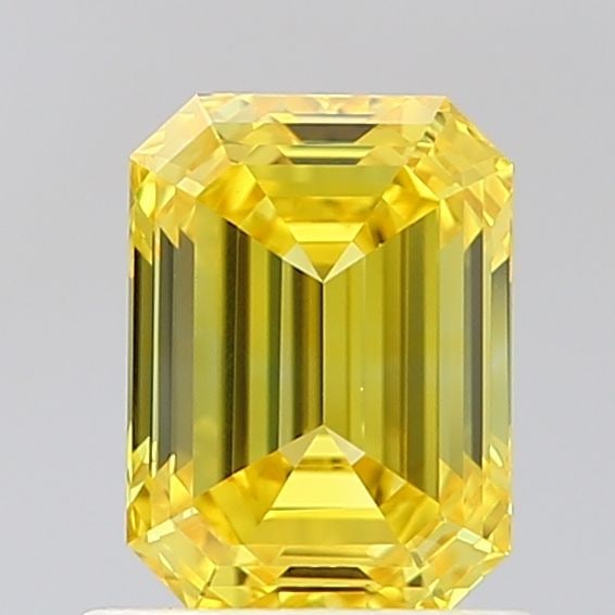 Loose Diamond - EMERALD 1.09ct Fancy Vivid Yellow VVS2: Loose Diamond - EMERALD 1.09ct Fancy Vivid Yellow VVS2 Source: This is a real non-mined Diamond that has been grown in a lab Shape: EMERALD Carats: 1.09 Color: Fancy Vivid Yellow Certification: IGI Vi