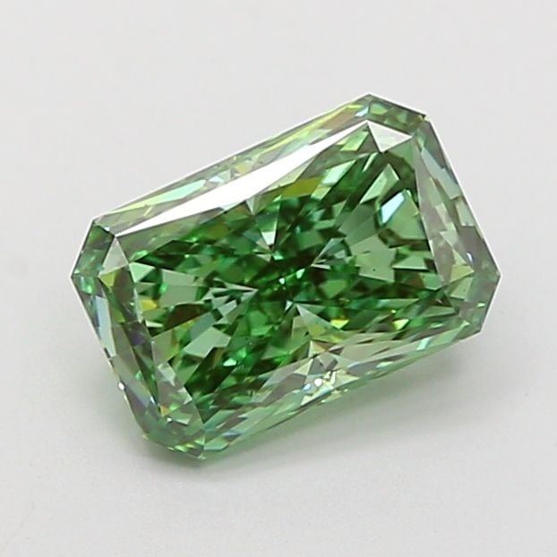 Loose Diamond - RADIANT 2.01ct Fancy Vivid Green VS2: Loose Diamond - RADIANT 2.01ct Fancy Vivid Green VS2 Source: This is a real non-mined Diamond that has been grown in a lab Shape: RADIANT Carats: 2.01 Color: Fancy Vivid Green Certification: IGI Video