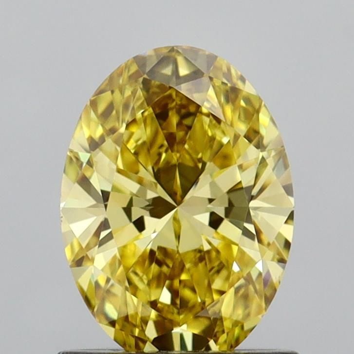 Loose Diamond - OVAL 1.0ct Fancy Intense Yellow VS1: Loose Diamond - OVAL 1.0ct Fancy Intense Yellow VS1 Source: This is a real non-mined Diamond that has been grown in a lab Shape: OVAL Carats: 1.0 Color: Fancy Intense Yellow Certification: IGI Video: