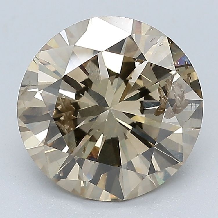 Loose Diamond - ROUND 3.02ct Fancy Yellowish Brown I1: Loose Diamond - ROUND 3.02ct Fancy Yellowish Brown I1 Source: Natural Shape: ROUND Carats: 3.02 Color: Fancy Yellowish Brown Certification: GIA Video: