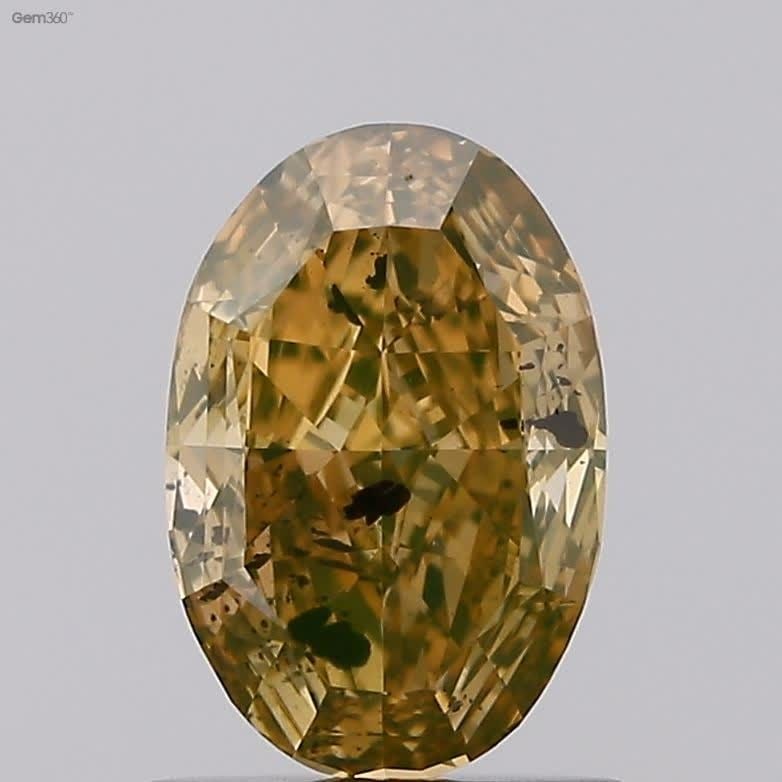 Loose Diamond - OVAL 1.01ct Fancy Deep Brownish Orangey Yellow I2: Loose Diamond - OVAL 1.01ct Fancy Deep Brownish Orangey Yellow I2 Source: Natural Shape: OVAL Carats: 1.01 Color: Fancy Deep Brownish Orangey Yellow Certification: GIA Video: