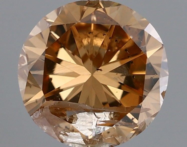 Loose Diamond - ROUND 0.48ct Fancy Deep Brownish Yellowish Orange (1 of 1)