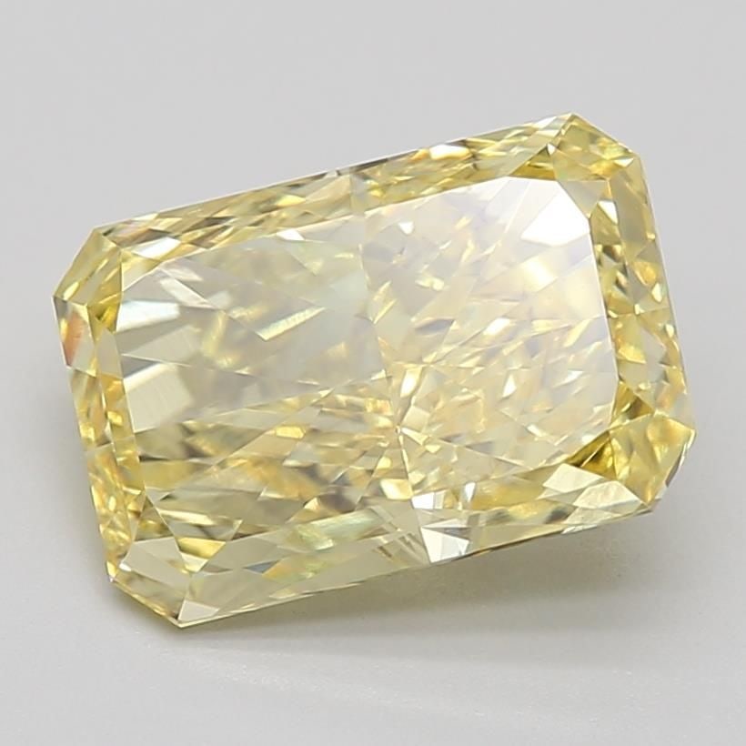 Loose Diamond - RADIANT 3.0ct Fancy Vivid Yellow VS2: Loose Diamond - RADIANT 3.0ct Fancy Vivid Yellow VS2 Source: This is a real non-mined Diamond that has been grown in a lab Shape: RADIANT Carats: 3.0 Color: Fancy Vivid Yellow Certification: IGI Video