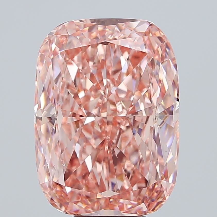 Loose Diamond - CUSHION MODIFIED 10.02ct Fancy Vivid Pink VS2