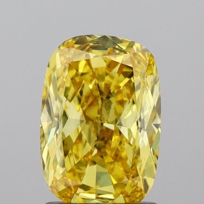 Loose Diamond - CUSHION MODIFIED 1.1ct Fancy Vivid Yellow VS2