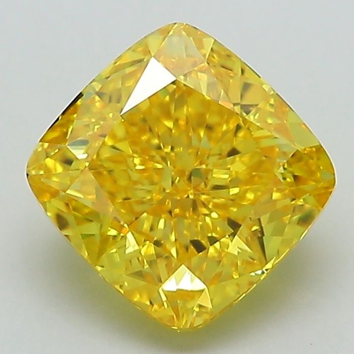Loose Diamond - CUSHION MODIFIED 2.27ct Fancy Vivid Yellow VVS1