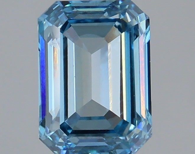 Loose Diamond - EMERALD 1.62ct Fancy Vivid Blue VS1