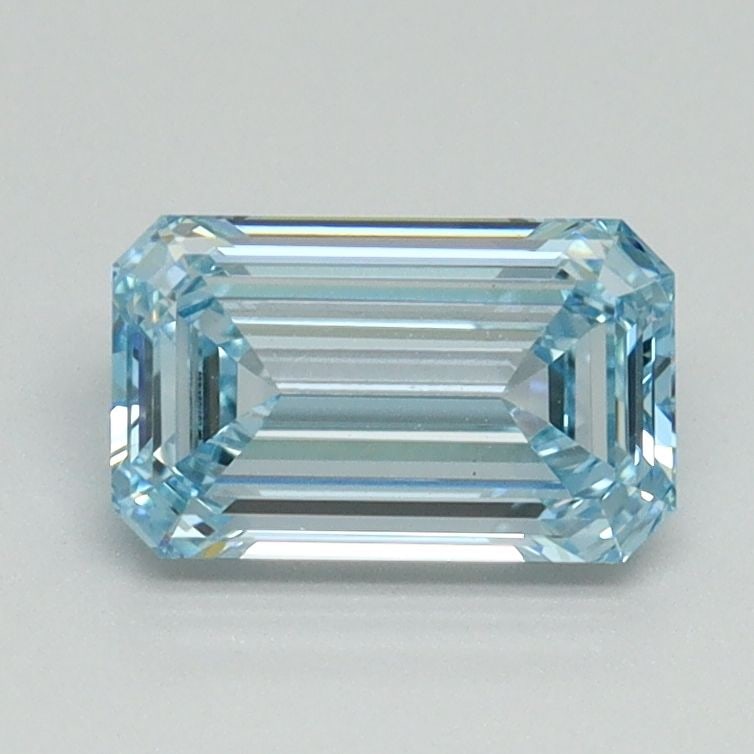 Loose Diamond - EMERALD 1.04ct Fancy Intense Blue VVS2
