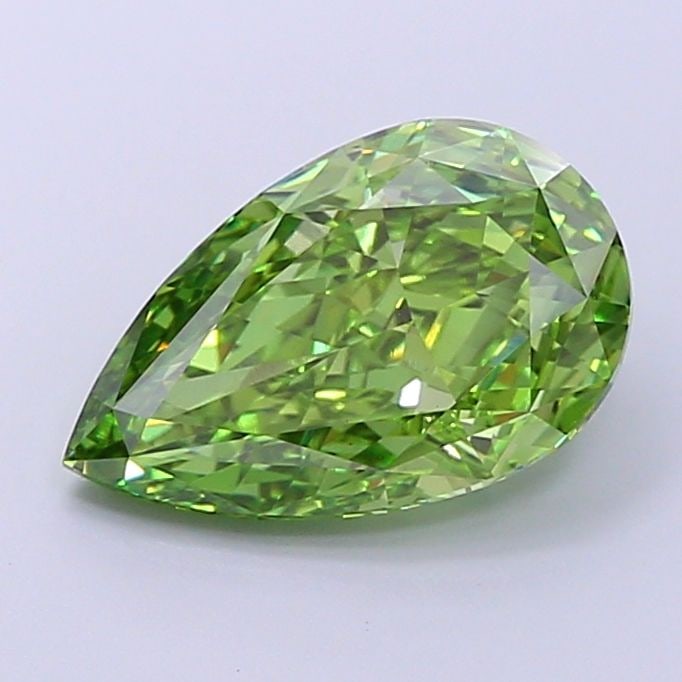 Loose Diamond - PEAR 3.86ct Fancy Vivid Green VS1