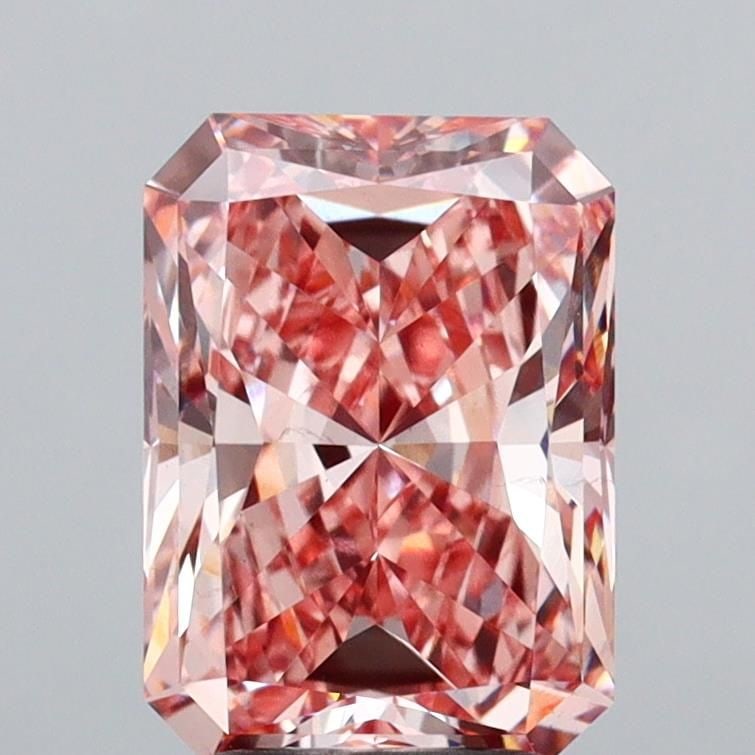 Loose Diamond - RADIANT 3.13ct Fancy Vivid Pink VS1