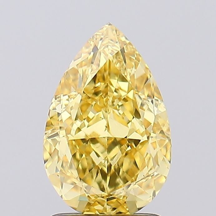 Loose Diamond - PEAR 2.01ct Fancy Vivid Yellow VS1
