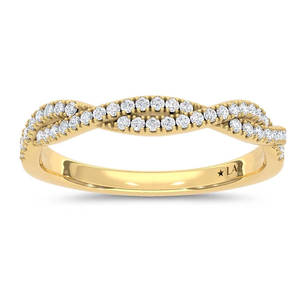 14K Yellow Gold Lab Grown Round Diamond 1/5 Ct.Tw. Wedding Band: 14K Yellow Gold Lab Grown Round Diamond 1/5 Ct.Tw. Wedding Band 14k Yellow Gold Stone Color: D-f Stone Clarity: Vs Each ring is presented in standard size 6.5. Complimentary resizing is available betw