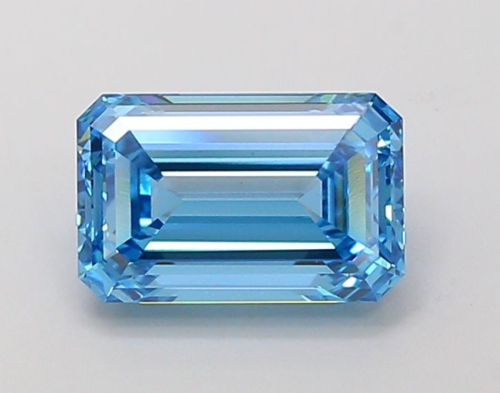 Loose Diamond - EMERALD 2.5ct Fancy Vivid Blue VVS2