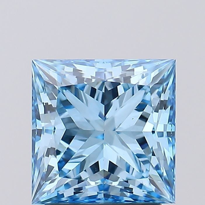 Loose Diamond - PRINCESS 2.01ct Fancy Vivid Blue VS1