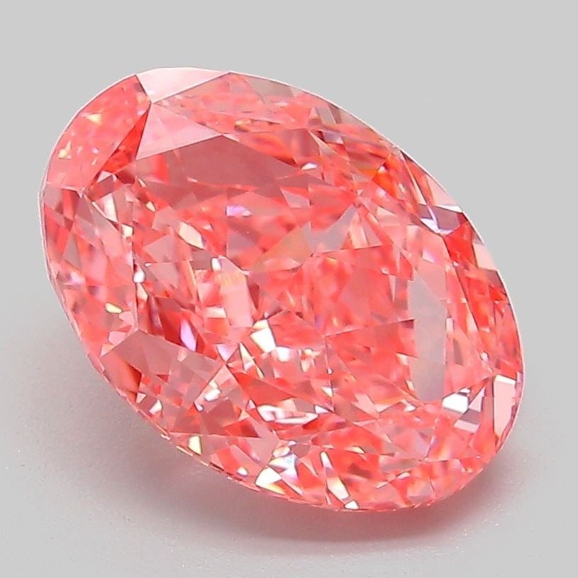 Loose Diamond - OVAL 3.06ct Fancy Vivid Pink VVS2