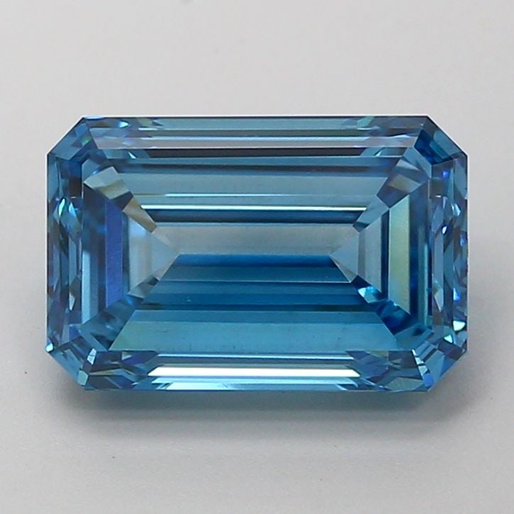 Loose Diamond - EMERALD 2.5ct Fancy Vivid Blue VS1