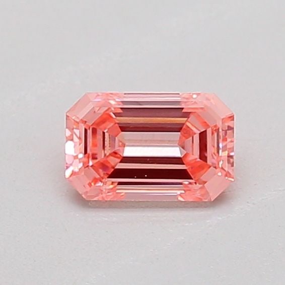 Loose Diamond - EMERALD 0.25ct Fancy Vivid Pink VS2