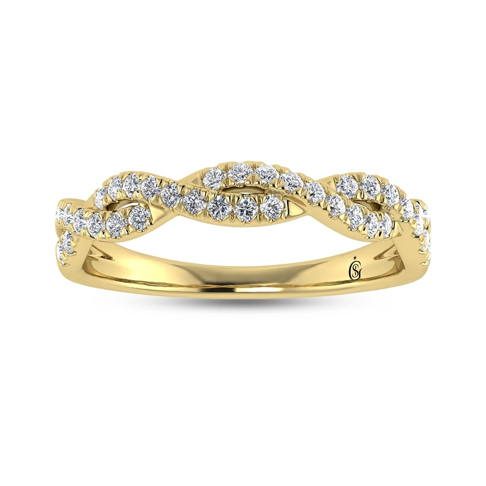 14K Yellow Gold Diamond 1/4 Ct.Tw. Fashion Ring