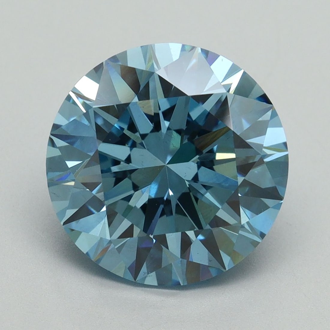 Loose Diamond - ROUND 5.01ct Fancy Vivid Blue VS2