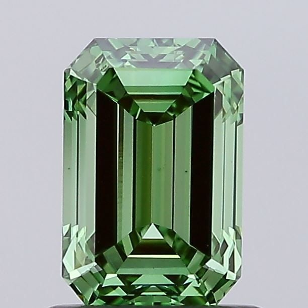 Loose Diamond - EMERALD 1.04ct Fancy Vivid Green VS1