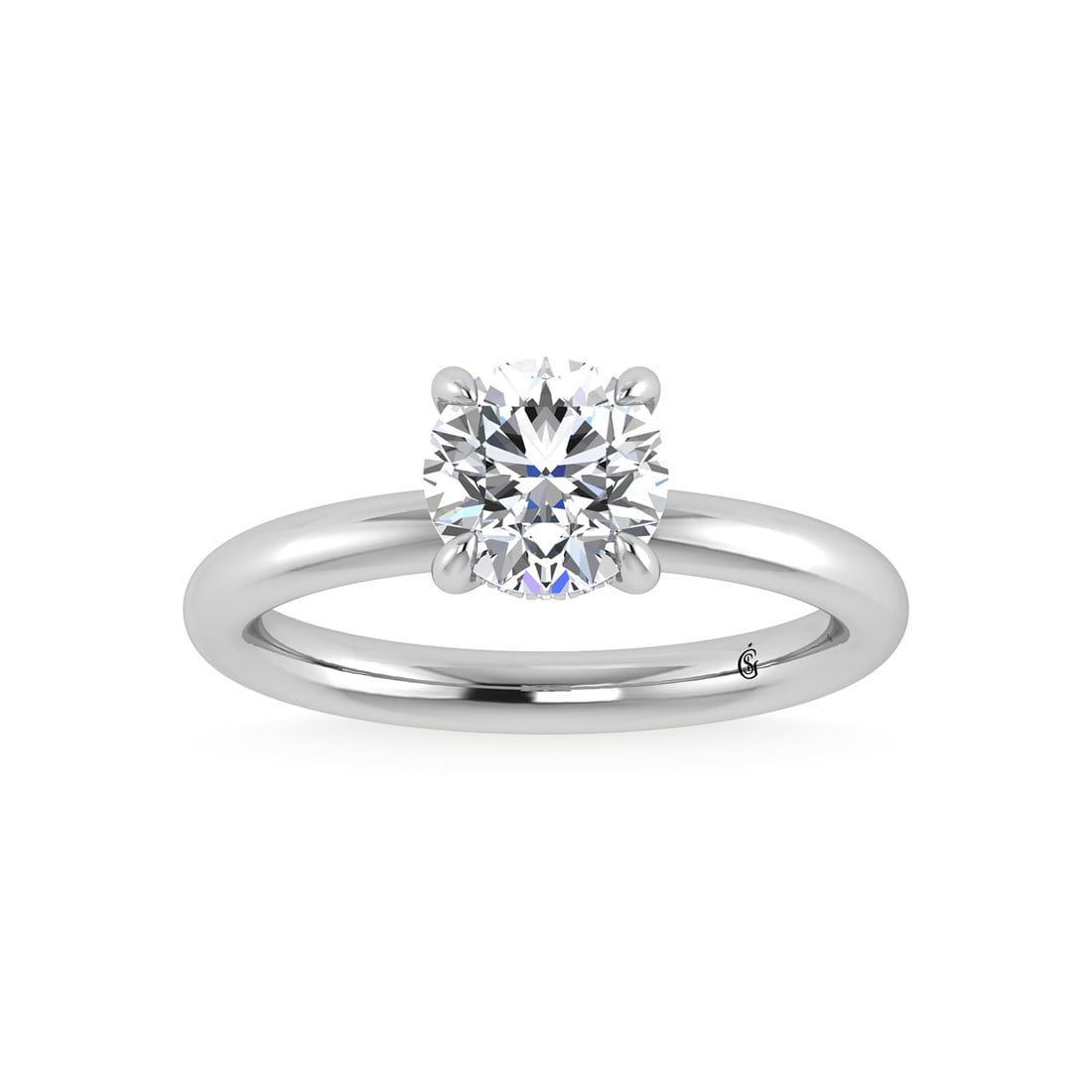 14K White Gold Lab Grown Diamond 1 1/2 Ct.Tw. Round Shape IGI Certified Engagement Ring (IGI