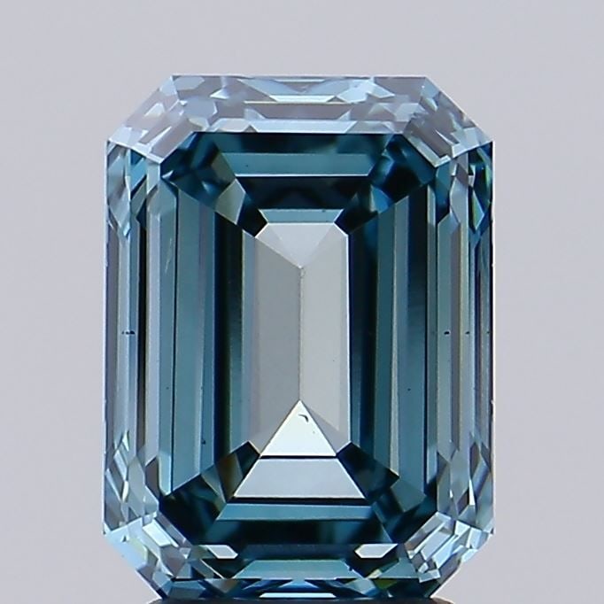 Loose Diamond - EMERALD 3.03ct Fancy Intense Blue VS2