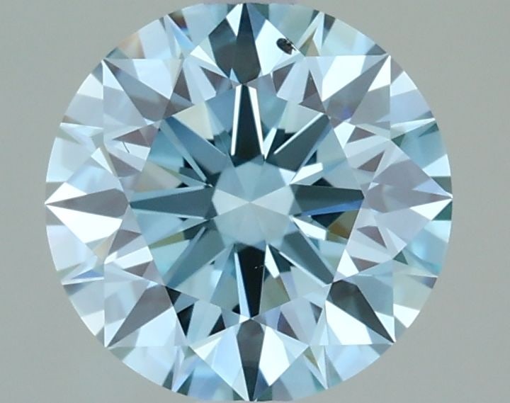 Loose Diamond - ROUND 1.52ct Fancy Intense Greenish Blue VS2