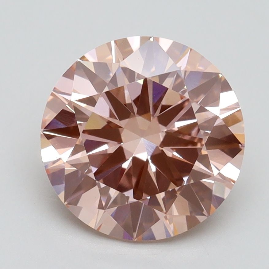 Loose Diamond - ROUND 2.51ct Fancy Intense Pink VVS2