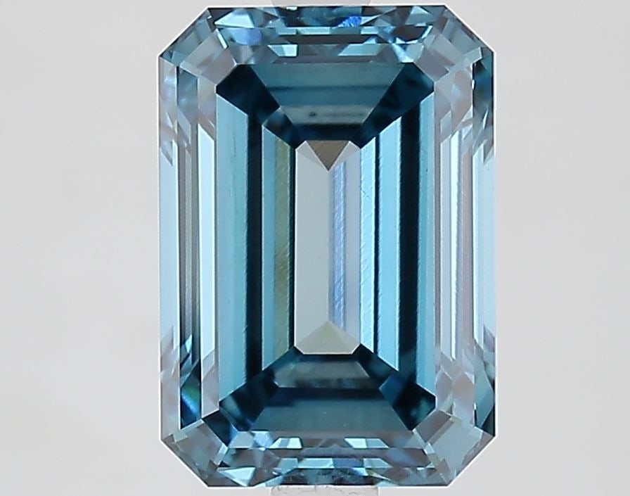 Loose Diamond - EMERALD 3.29ct Fancy Vivid Blue VS1
