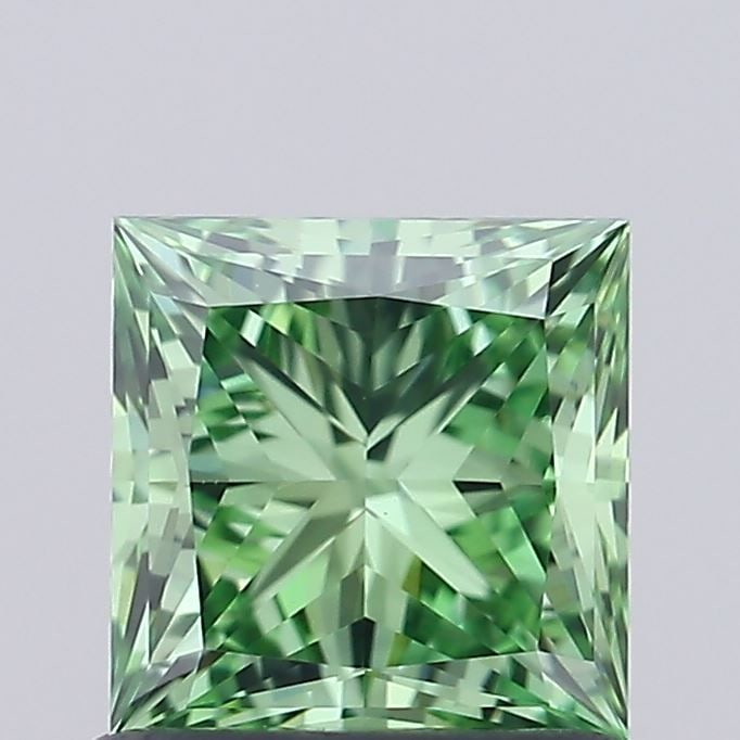 Loose Diamond - PRINCESS 0.91ct Fancy Vivid Green VVS2