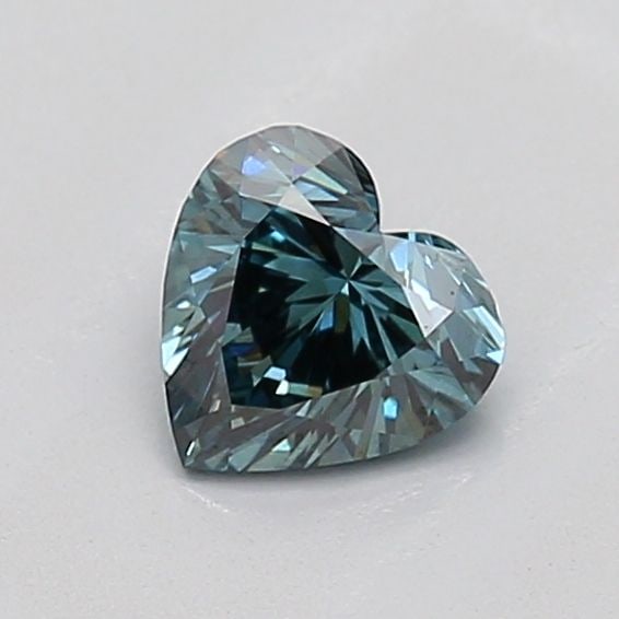 Loose Diamond - HEART 0.49ct Fancy Vivid Greenish Blue VS1