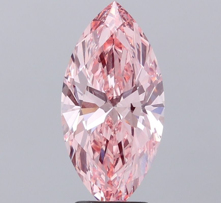 Loose Diamond - MARQUISE 3.04ct Fancy Vivid Pink VVS2