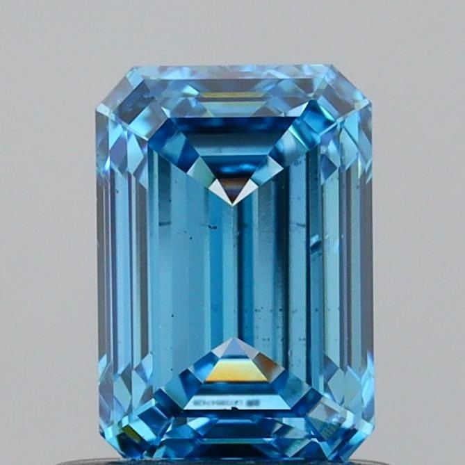 Loose Diamond - EMERALD 0.86ct Fancy Vivid Blue SI1