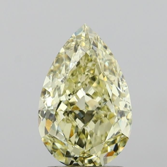 Loose Diamond - PEAR 2.26ct Fancy Light Yellow VVS2: Loose Diamond - PEAR 2.26ct Fancy Light Yellow VVS2 Source: This is a real non-mined Diamond that has been grown in a lab Shape: PEAR Carats: 2.26 Color: Fancy Light Yellow Certification: IGI The Diam