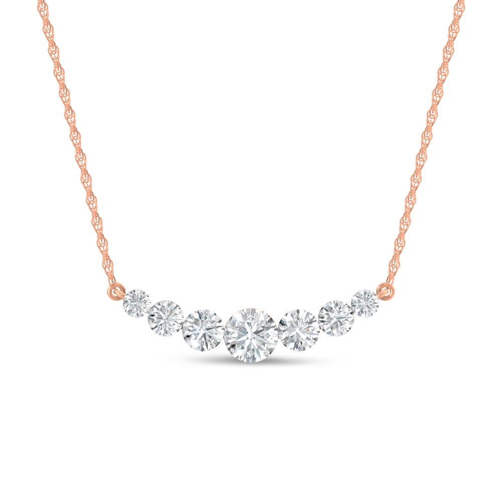 14K Rose Gold Lab Grown Diamond 2 Ct.Tw. Fashion Necklace