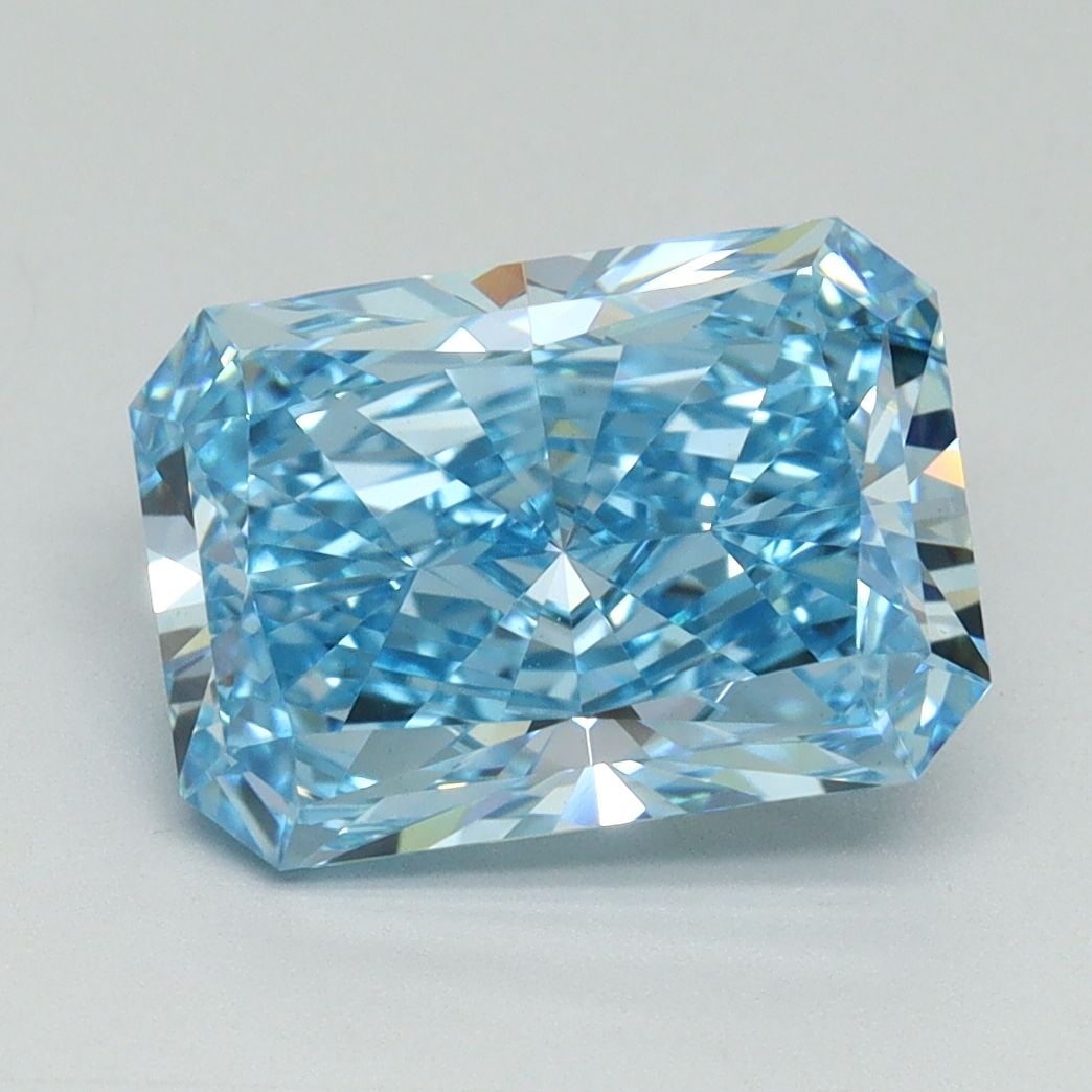 Loose Diamond - RADIANT 3.36ct Fancy Vivid Blue VS1