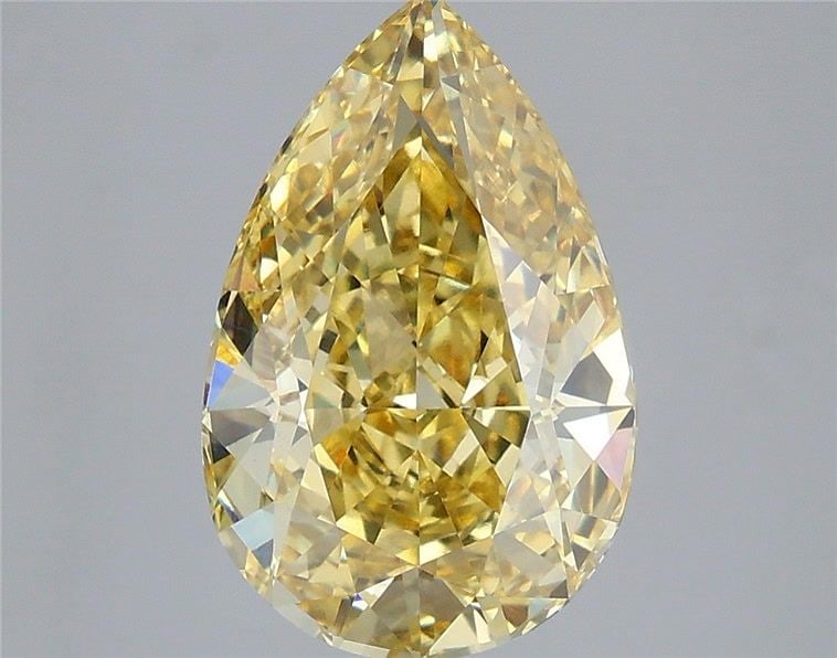 Loose Diamond - PEAR 5.1ct Fancy Intense Yellow VVS2