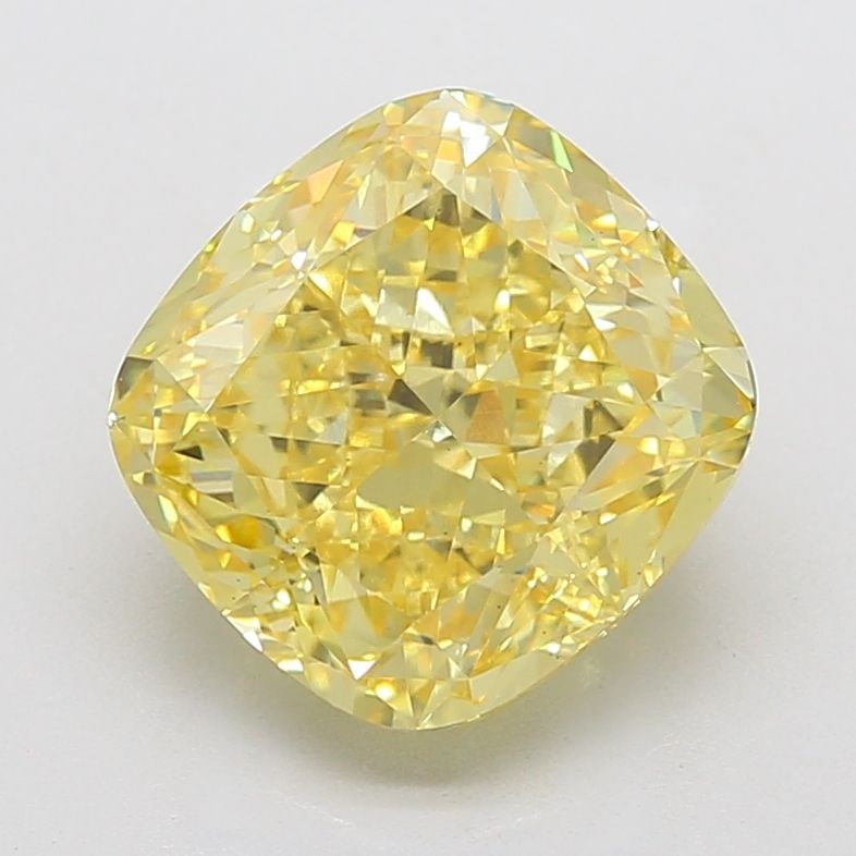 Loose Diamond - CUSHION MODIFIED 7.01ct Fancy Intense Yellow VS1: Loose Diamond - CUSHION MODIFIED 7.01ct Fancy Intense Yellow VS1 Source: This is a real non-mined Diamond that has been grown in a lab Shape: CUSHION MODIFIED Carats: 7.01 Color: Fancy Intense Yellow 