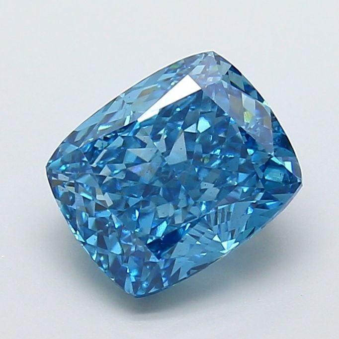 Loose Diamond - CUSHION MODIFIED 2.74ct Fancy Vivid Blue VS1